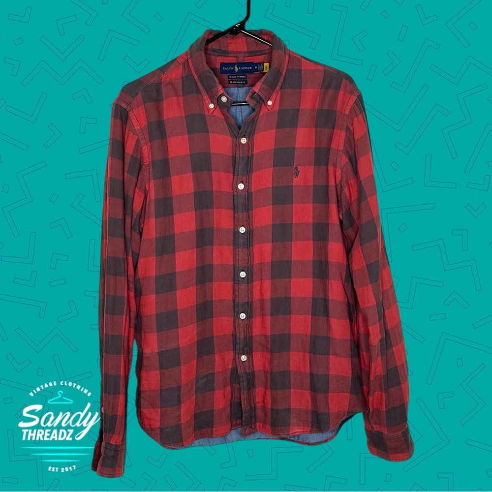 Ralph Lauren Plaid Flannel button down Shirt - Picture 3 of 7
